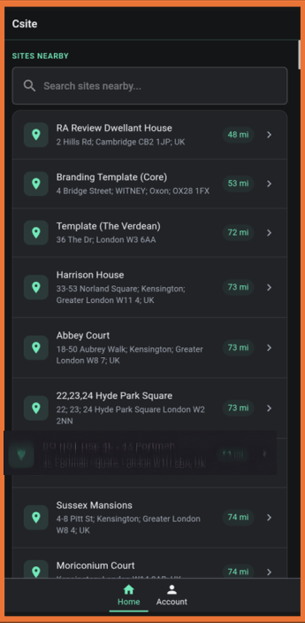 Building List View